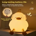 thumbnail image 4 of Joernso LED Duck Night Light Nursery Lamp Dimmable Rechargeable Soft Silicone Touch Control Bedside Lamp Bedroom Decoration, 4 of 7
