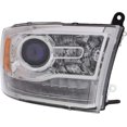 thumbnail image 4 of Evan Fischer Passenger Side Headlight Assembly Compatible with 2013-2018 Ram 1500, 2500, 3500 Chrome Interior With Bulb, 4 of 4