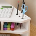 thumbnail image 3 of White Monitor Stand Riser — Desktop Computer Stand & Monitor Riser for Desk, 3 of 6