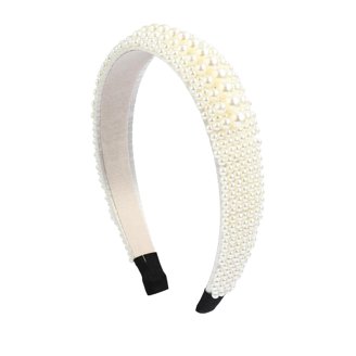 TABLZONE White Bridal Headband with Imitation Pearls and  display picture 1