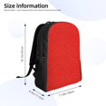 thumbnail image 4 of Gaeub Red Glitter Print Unisex Backpacks, College Bookbag,Daypack with Padded 15" Laptop Sleeve,for School, Work, and Travel, 4 of 8