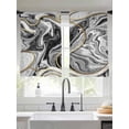 thumbnail image 2 of Grey Marble Sheer Curtains 54 Inch Length 2 Panels Set Window Treatments, Modern Abstract Art Ink Painting Rod Pocket Semi Curtains for Living Room/Bedroom/Kitchen Décor, 104"W x 54"L, 2 of 7