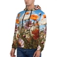 thumbnail image 3 of Lsque Vibrant Field Of Blossoms Pattern Casual Men's Hoodie,Hooded Sweatshirt with Kangaroo Pocket,Pullover Hoodie-3X-Large, 3 of 7