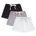 thumbnail image 2 of ZOYOEN Toddler Boys Athletic Shorts 3 Pack- Elastic Waist Cotton Casual Qucik Dry Active Play Shorts Size 8 T, 2 of 8