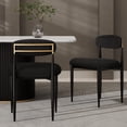 thumbnail image 5 of Morden Fort Boucle Black Dining Chairs Set of 2, Mid-Century Boucle Chairs for Kitchen, Reception, Living Room, Apartment, 5 of 6