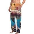 thumbnail image 6 of Sikiie Underwater Plant Dolphin Mens Pajama Pants Sleep & Lounge Pants, PJ Bottoms With elastic waistb and Pockets Medium, 6 of 6