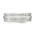 thumbnail image 3 of SS 6mm Brushed Fancy Band Size 10.5 in Sterling Silver, 3 of 3