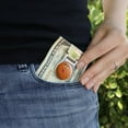 thumbnail image 2 of Sesame Street Snuffleupagus Face Satin Chrome Plated Metal Money Clip, 2 of 4