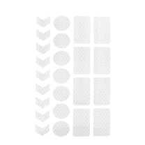 24pcs White Reflective Stickers Safety Warning Strip Tape for Car Trucks Bicycles