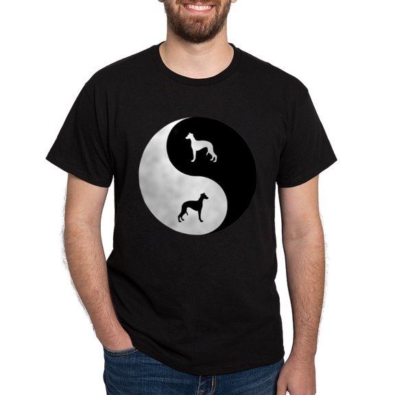 CafePress - Yin Yang Whippet Dark T Shirt - Men's Classic Graphic Cotton T-Shirt