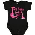 thumbnail image 3 of Inktastic My Yaya Loves Me Granddaughter Dinosaur Girls Baby Bodysuit, 3 of 5
