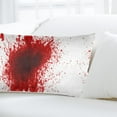 thumbnail image 6 of Hidden Zipper Pillowcases Red Splatter Pattern Lumbar Pillow Case Decorative Pillow Cases Bed Cushion Covers 14"x20", 6 of 7