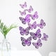 thumbnail image 1 of 12 pegatinas de pared de mariposa hueca con textura de metal 3D. Wmkox8yii fhajkh509, 1 of 6