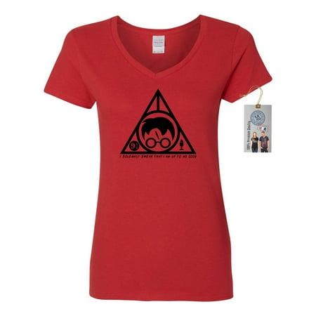 Reversible Triangle Top - Harry Potter Solemnly Swear Triangle Womens VNeck Shirt Top
