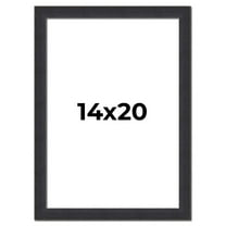 14x20 Frame Black Real Wood Picture Frame Width 1.25 Inches | Interior Frame Depth 0.5 Inches |