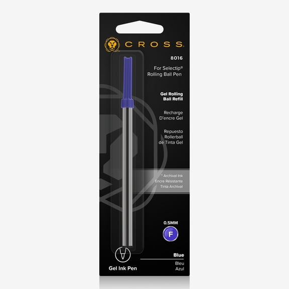 Cross Selectip Gel Rollerball Pen Refill, Fine Point, Blue, 1-Pack (8016)