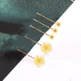 thumbnail image 5 of Barrettes pour Cheveux Fleur Alliage de Zinc Jaune Style de Mariée 5 Pcs 2.6X1X0.2In, 5 of 5