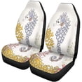 thumbnail image 2 of RYLABLUE Set of 2 Car Seat Covers Coral Reef Collection Fish and Sea Shells on Bottom Universal Auto Front Seats Protector Fits for Car,SUV Sedan,Truck, 2 of 5