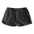 thumbnail image 4 of XIAONU Womens Stretchy Swim Shorts Drawstring Waist Pocketed Short Quick Dry Sporty Beach Bottoms Black, 4 of 5