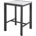 thumbnail image 2 of Meridian Furniture Nizuc White Wood Outdoor Patio Square Bar Table, 2 of 8