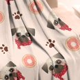 thumbnail image 3 of Pug and Donut Blanket,Comfortable Soft Flannel Throw Blanket,All Season,Warm Lightweight Blankets for Sofa Bed Couch Living Room Chair,50"x60", 3 of 4