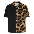 thumbnail image 4 of Blusa y camisa de manga corta con cuello vuelto Camisa casual para hombre Camisa de bolos vintage de manga corta Camisas de verano de playa cubana Camisa con botones Blusa para hombre Poliéster, 4 of 5