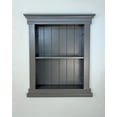 thumbnail image 3 of Fox Hollow Furnishings 14x18 Elliot Craftsman Recessed Wood Wall Niche Insert Shelf - NO MDF - Dark Gray Beadboard Back, 3 of 5