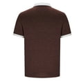 thumbnail image 5 of Fnnxeal Mens Polo Shirts, Summer Casual Shirt With Short Sleeves Lightweight Collared Solid Shirt for Men Brown, 5 of 6