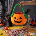 thumbnail image 5 of Joyfy Halloween Bucket Halloween Candy Bags,Pumpkin Basket Plush Trick or Treat Bucket Pumpkin Tote for Kids Toddler Candy Treats,Large Halloween Basket, 5 of 7
