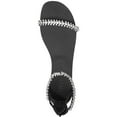 thumbnail image 3 of INC Womens Givele Faux Suede Rhinestone Ankle Strap, 3 of 3