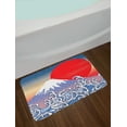thumbnail image 2 of Mountain Bath Mat, Japanese Abstract Ornament with Wave off Kanagawa Hokusai Illustration, Plush Bathroom Decor Mat with Non Slip Backing, 29.5" X 17.5", Multicolor, by Ambesonne, 2 of 2