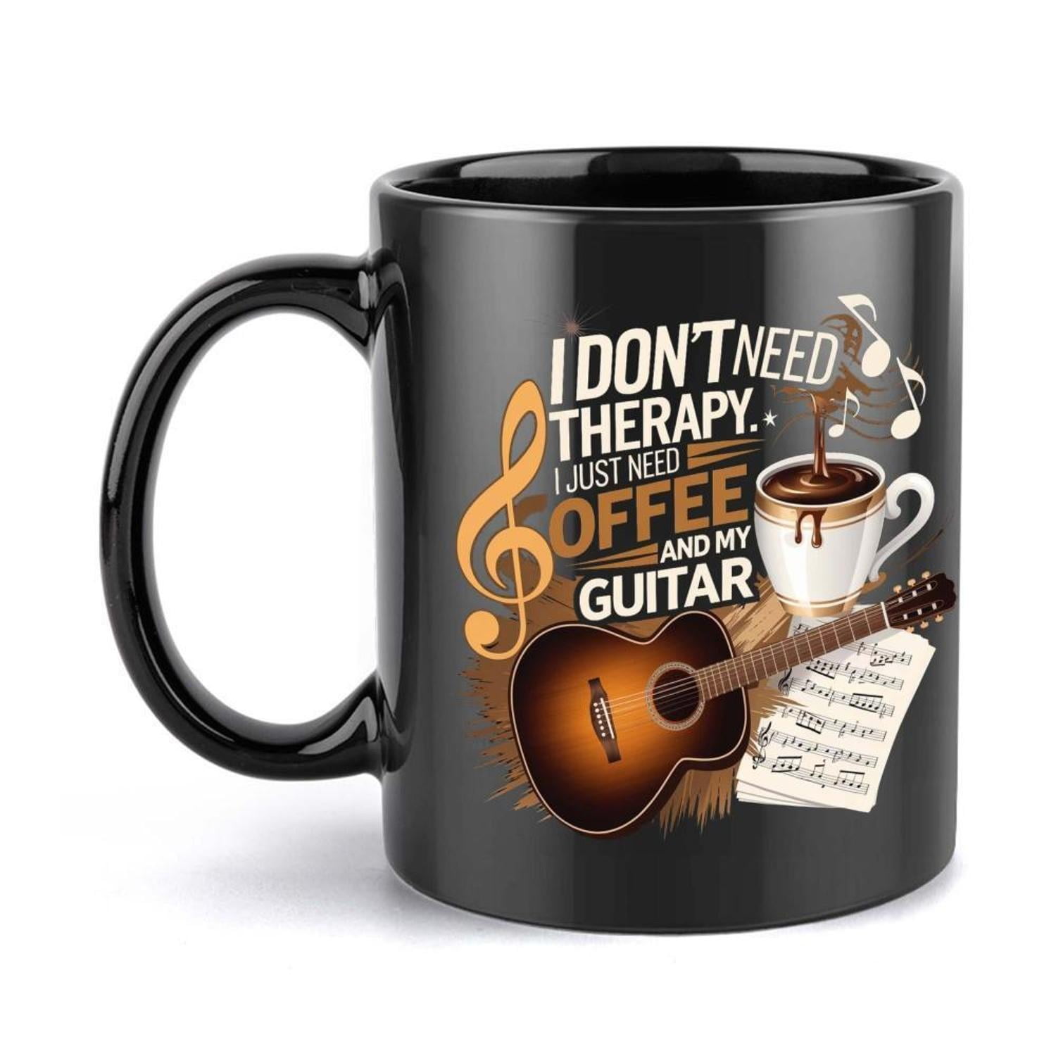 Lanhong 13.5 Oz Ceramic Guitar Mug, Music Note Design, Acoustic Handle  Gifts - Walmart.com