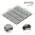 thumbnail image 5 of Patio Floor Tiles Pack of 22 WPC Wood-Plastic Composite Patio Deck Tiles DIY Interlocking Decking Tiles, Quick Deck Floor Tile, Court Tile, Water Resistant Indoor Outdoor -11.8" SKYGREY, 5 of 7