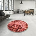thumbnail image 4 of Ahgly Tapis d'Intérieur Lavable en Machine Carré Rouge, 5 Pieds Carré, 4 of 7