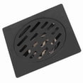 thumbnail image 1 of Desagüe de piso ANGGREK Acero inoxidable Negro 10 x 10 x 2,5 cm, 1 of 7