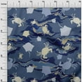 thumbnail image 3 of oneOone Tissu Jersey Viscose Bleu Sarcelle Matériel de Robe de Mer Tissu Imprimé Tissu au Mètre 60 Pouces de Large, 3 of 4