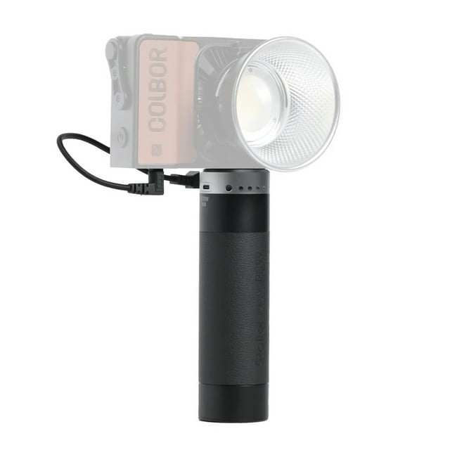 Poignée de Batterie, Lampe Vidéo Batterie Cl60 avec Poignée de Batterie 1/4 Cl100 W60 1/4 Pouce Cl60 Cl100 Batterie avec D-tap Type-c W100 Vis Vidéo D-tap Batterie Intégrée Vis Pouce W60 W100