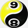 thumbnail image 3 of CafePress - 8 Ball 9 Ball Yin Yang Kids Baseball Jersey - Kids Cotton Baseball Jersey, 3/4 Sleeve Shirt, 3 of 4
