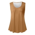 thumbnail image 5 of Yuzhih Summer Tank Tops for Women Loose Fit Pleated Scoop Neck Sleeveless Tops Curved Hem Flowy Trendy Clothes Outfits, 5 of 6