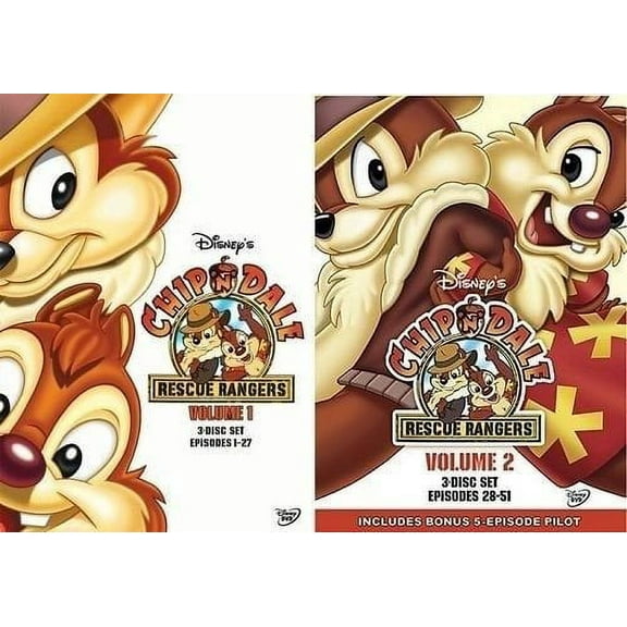 Chip 'n Dale: Rescue Rangers Complete Series - Volume 1 & 2 DVD Set New