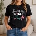 thumbnail image 6 of Beautifully Broken Graphic T-Shirt, Unisex Classic Fit Cotton Crewneck Tee, 6 of 9