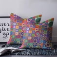thumbnail image 2 of 26x26 Pillow Covers Set of 2, Colorful Ethnic Throw Pillow Covers Decorative Couch Cushion Case, Modern Abstract National Geometric Purple Microfiber Square Pillowcases for Bedroom Car Living Room, 2 of 7