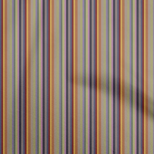 oneOone Cotton Flex Yellow Fabric Stripes Sewing Craft Projects Fabric Prints By Yard 40 Inch Wide