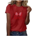 thumbnail image 1 of RXMEKW Chemises à Manches Courtes pour Femmes, T-Shirts Décontractés Imprimés à Col Rond pour Femmes, 1 of 7