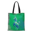 thumbnail image 1 of NUDECOR Sac Fourre-Tout en Toile Accessoires Émeraude Licorne Girly Réutilisable Sac à Main Épaule Courses, 1 of 1