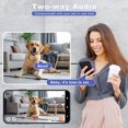 thumbnail image 4 of Cámara de seguridad para perros Fexfor 2K, seguimiento de IA y monitoreo de mascotas en el dispositivo, vista de 360°, con dispensador de golosinas, almacenamiento local, audio bidireccional, aplicaci, 4 of 5