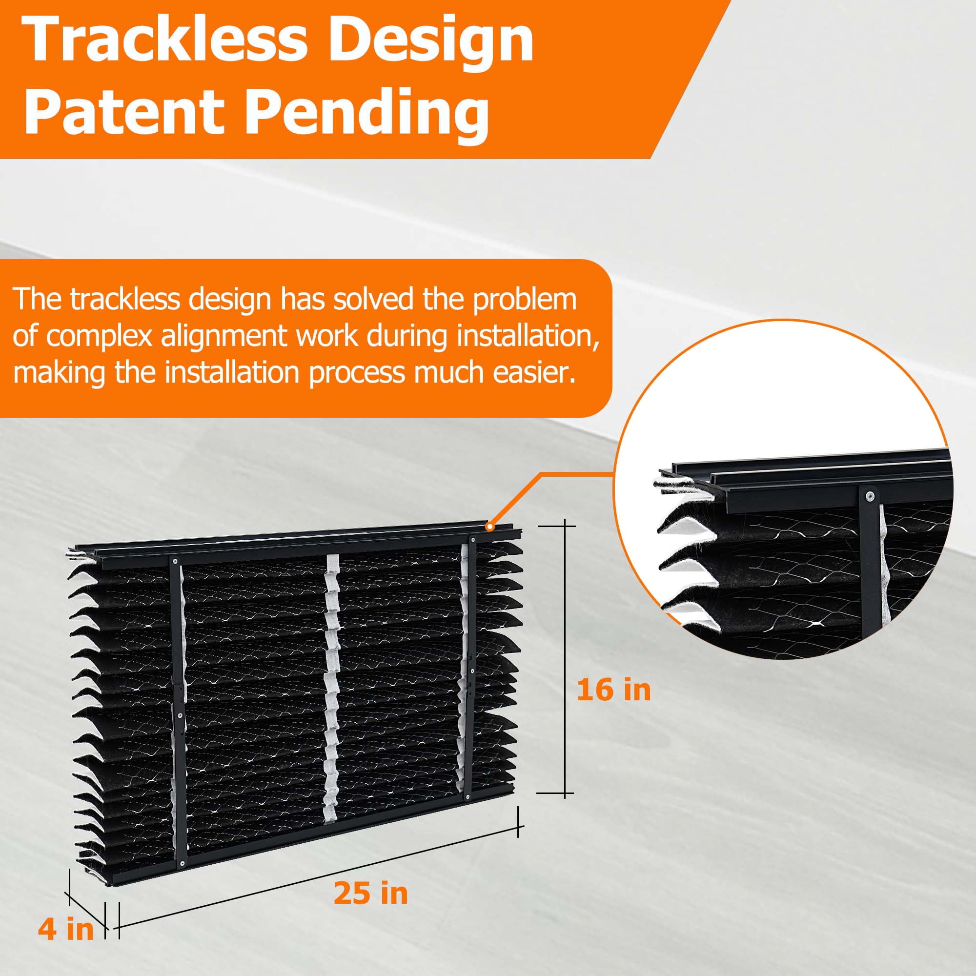 ShueBee 413 CBN Replacement Filter Compatible with AprilAire Whole House Air Purifier 1410, 1610, 2410, 2416, 3410, 4400 Furnace Air Purifier, MERV 13 with Carbon to Reduce Odors, 25x16x4, 1 Pack