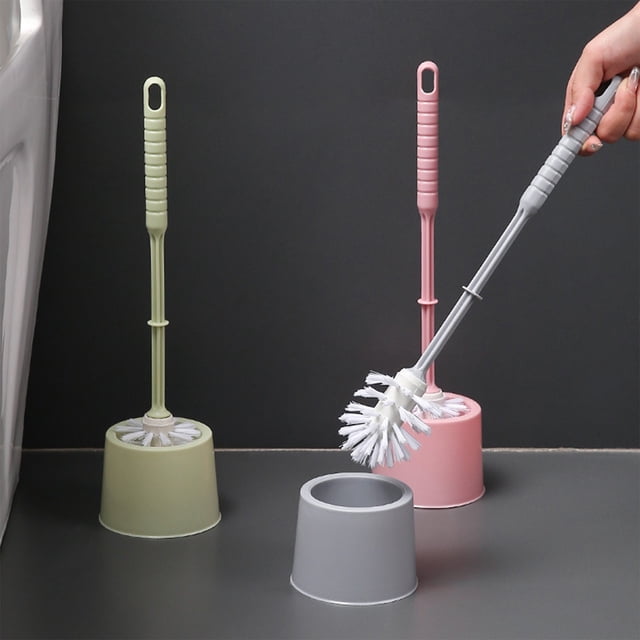 Plunger and Brush Set, Toilet Plunger and Brush Set, Toilet Bowl Brush and Plunger Set, Plastic Toilet Bowl Cleaning Brush Set, Under Rim Brush and Storage Caddy for Bathroom