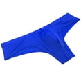 thumbnail image 3 of Botmois Men's Solid Spandex Comfy Pouch Soft Bikini Briefs Trunks Bulge Enhancing Underwear Panties Blue XL, 3 of 3