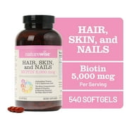 NatureWise Hair Skin & Nails - Biotin + Multi Vitamin - 540 Softgels[540-Day Supply]
